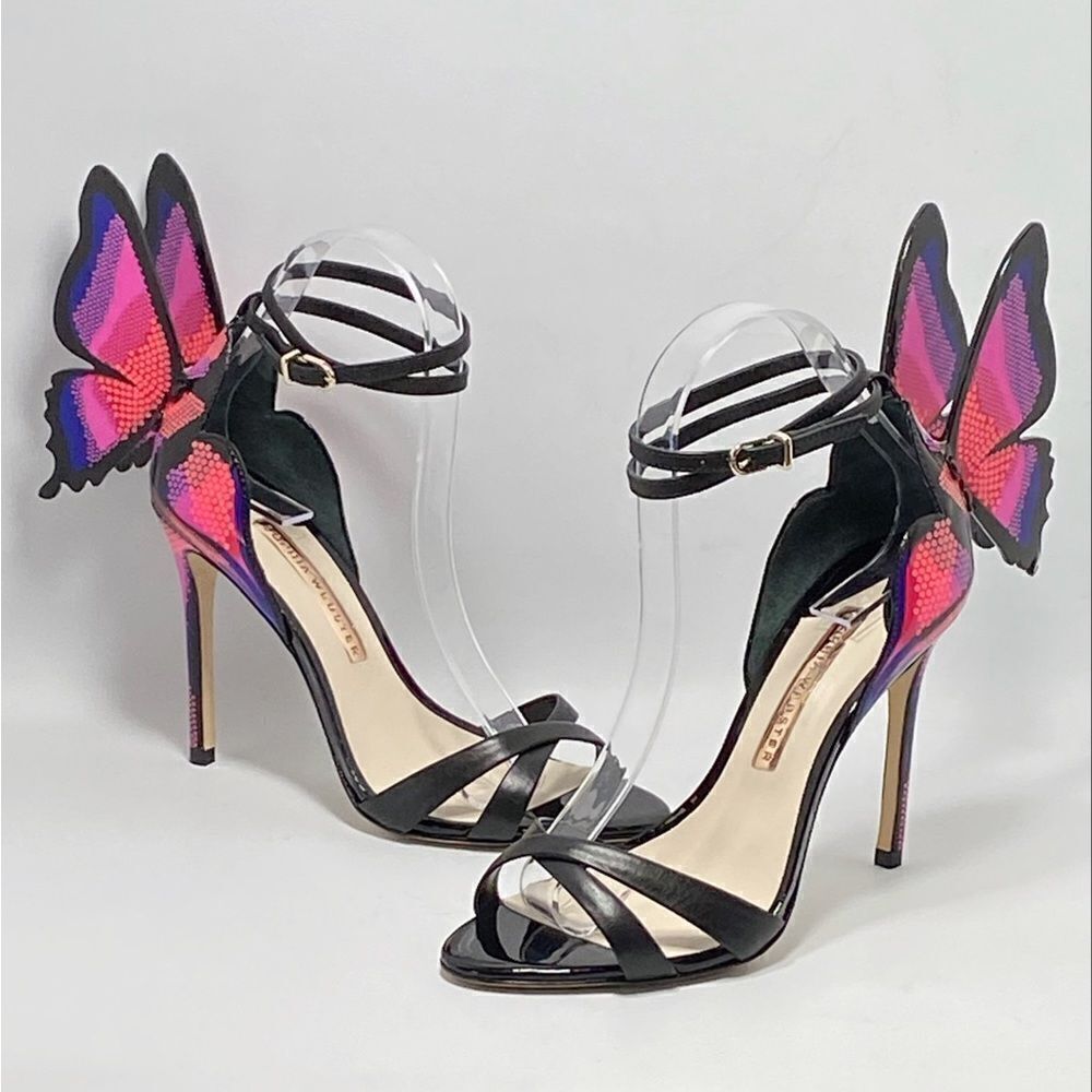 Sophia Webster Chiara Leather Butterfly Sandals size 37